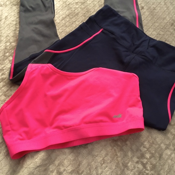 AVIA Workout 3/4 Length Leggings Size Medium & AVIA Sports Bra Sz Large 12/14! - Picture 3 of 4